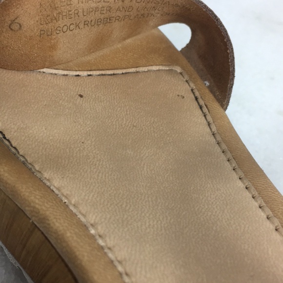 Steve Madden Cream Platform Sandal Heel Sz 6 - Picture 7 of 7